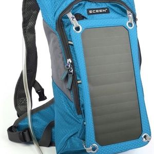 Eceen Solar Backpack 7Watt Solar Panel Charge for Cell Phone with Hydration Pack